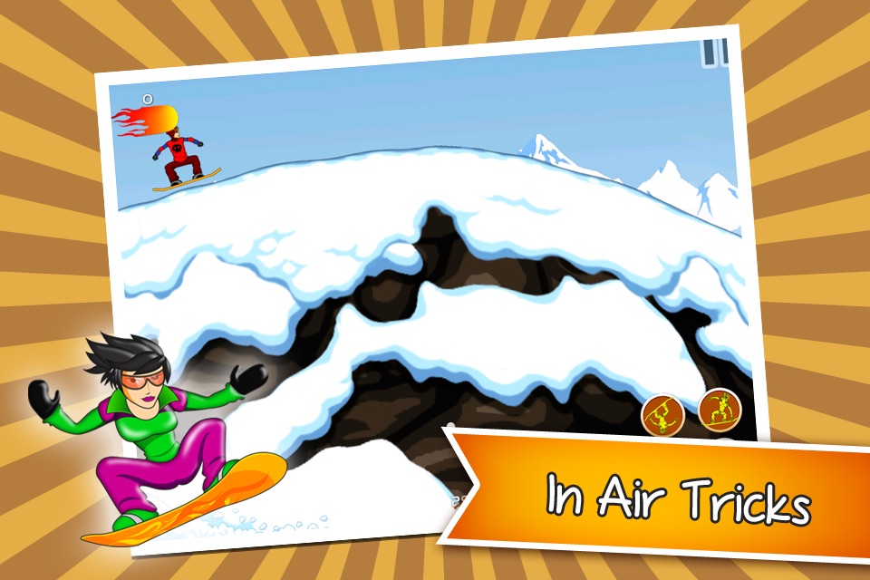 Avalanche Mountain - An Extreme Snowboarding Racing Game with penguins, babies and more! screenshot 3