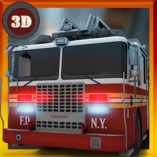 3D Fire Truck Simulator - a real rescue fire truck driving and parking simulation game icon