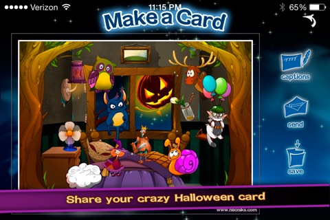 Neoniks: Funky Halloween Card Maker screenshot 4