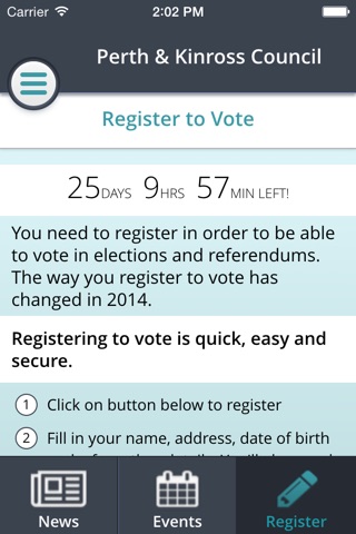 Perth & Kinross Registration App screenshot 3