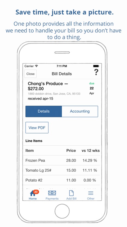 billSync, More than bill pay. Analytics to Save Money.