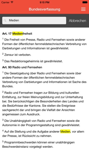Bundesverfassung BV Schweiz PRO(圖2)-速報App