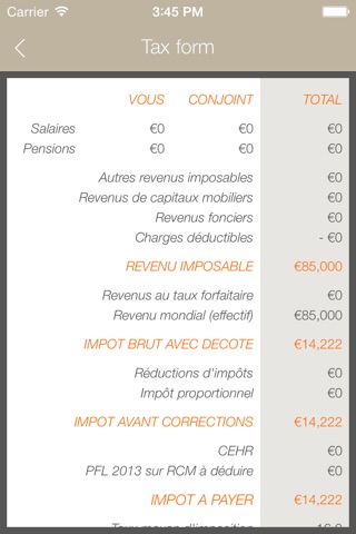 Impôts UE screenshot 3