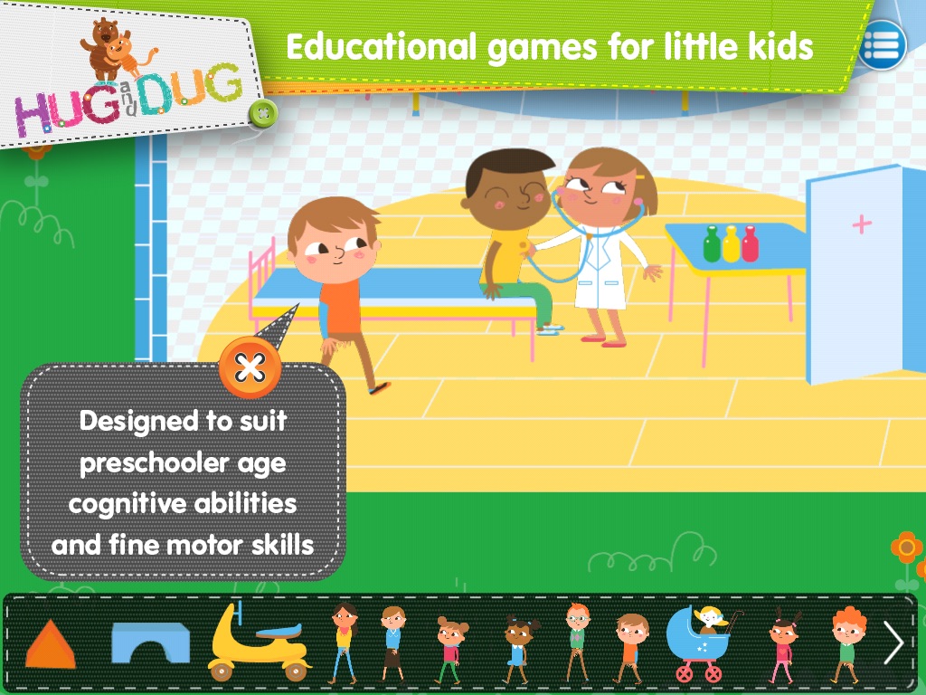 DayCare Explorer - HugDug kindergarten and nursery activity game for little kids. screenshot 4
