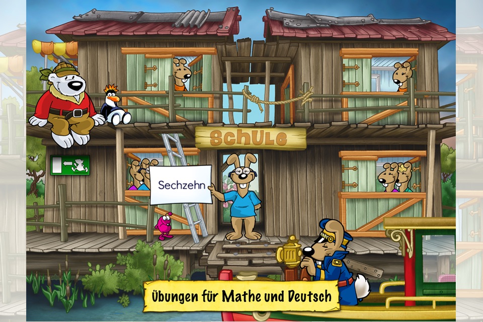 Deutsch und Mathe 1. Klasse: Emil & Pauline auf dem Hausboot - Rechnen und Lesen für Vorschule und Grundschule screenshot 2