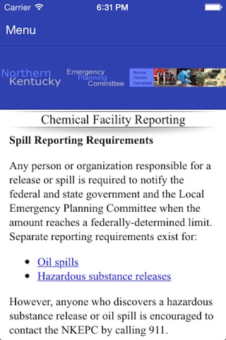Northern Kentucky Emergency Planning Committee screenshot 2