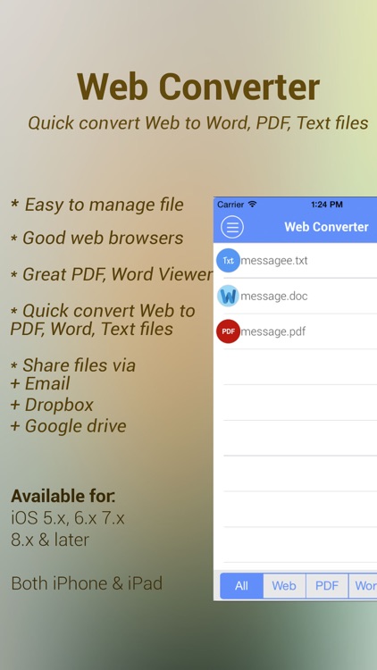 Web Converter - Quick convert Web to Word, PDF, Text