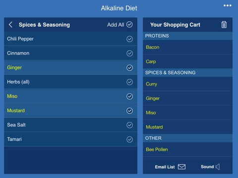 Alkaline Diet Grocery List HD: A Perfect Foods Shopping List screenshot 3