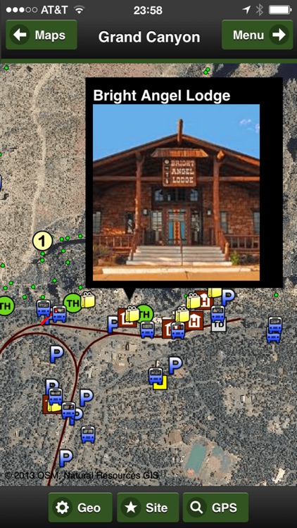 Grand Canyon OFFLINE Road and Trail Map