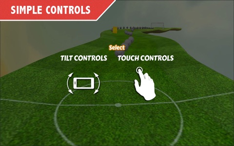Impossible Goal Roll 3D : Football Soccer screenshot 2