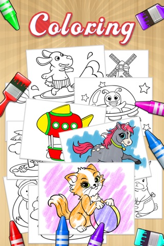 Kids Doodle Coloring Book HD - Color & Draw Kids games screenshot 3