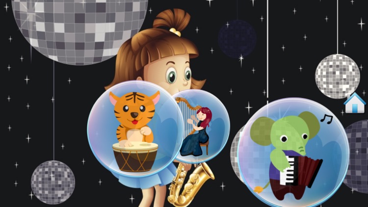 Music Bubbles for Toddlers and Kids : Musical Instruments and sounds ! FREE