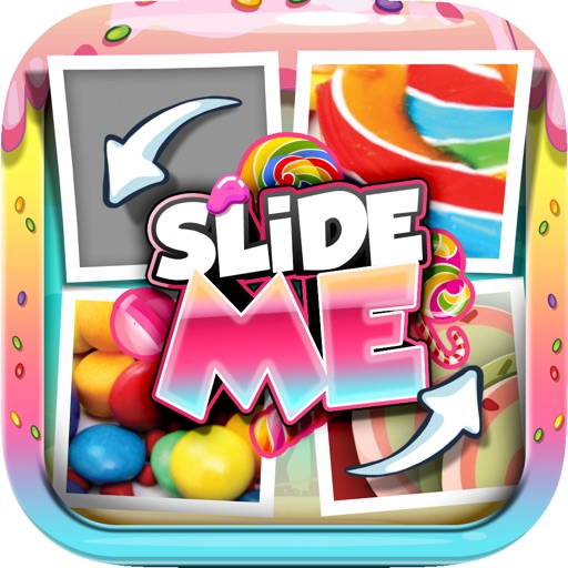 Slide Me Puzzle : Candy Bar Tiles Quiz the Picture Games