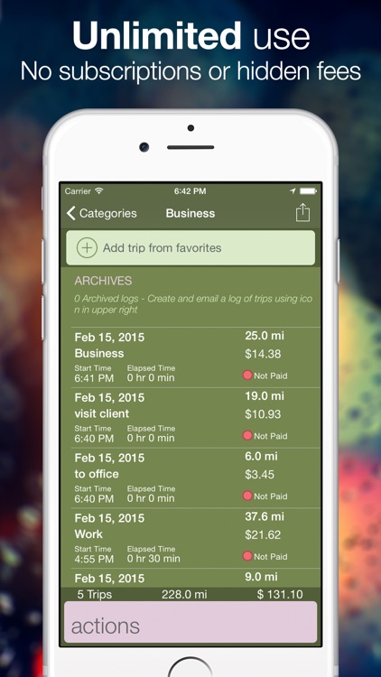 Easy GPS Mileage deduction log