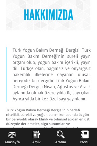 TYBDD - The Journal of the Turkish Society of Intensive Care - Türk Yoğun Bakım Derneği Dergisi screenshot 3