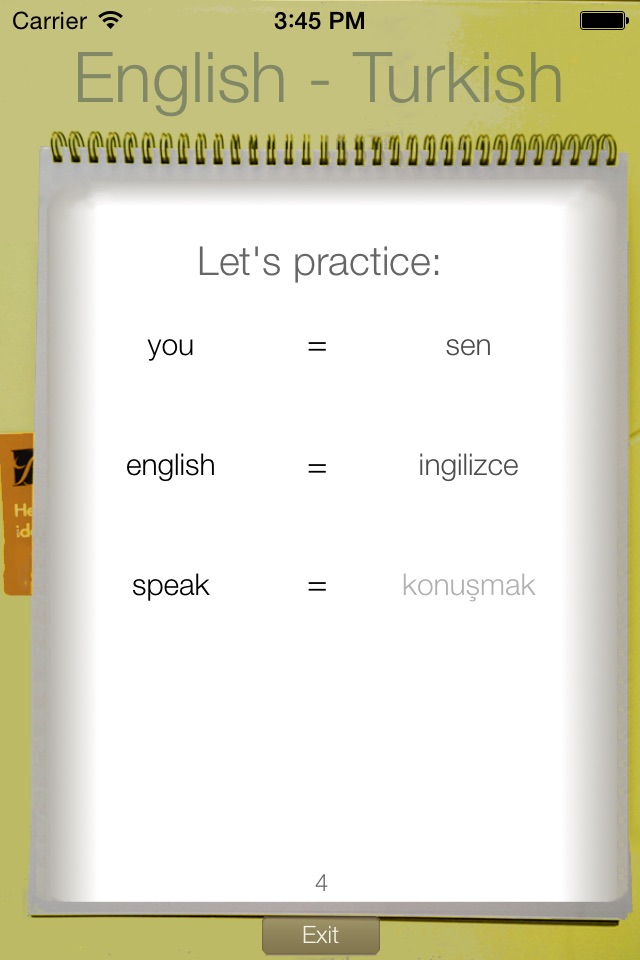 Turkish Vocabulary Trainer screenshot 4