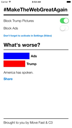 Trump Vs. Ads Blocker – #MakeTheWebGreatAgain(圖1)-速報App