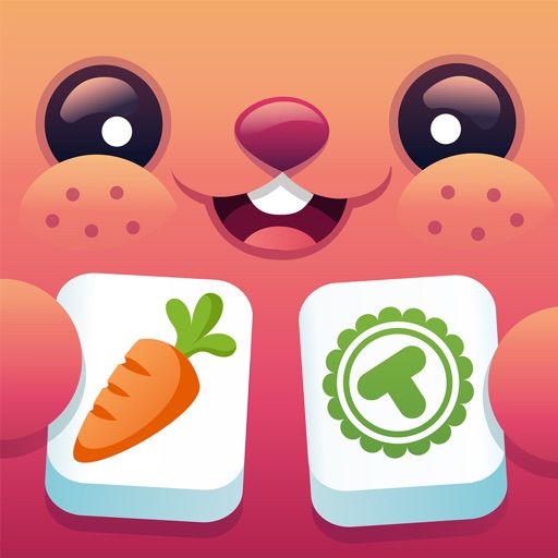 Toonia TwinMatch - Match Pairs of Animal, Bugs, Food and Space Cards with Mahjongg Solitaire Pairing Game for Kids & Toddlers