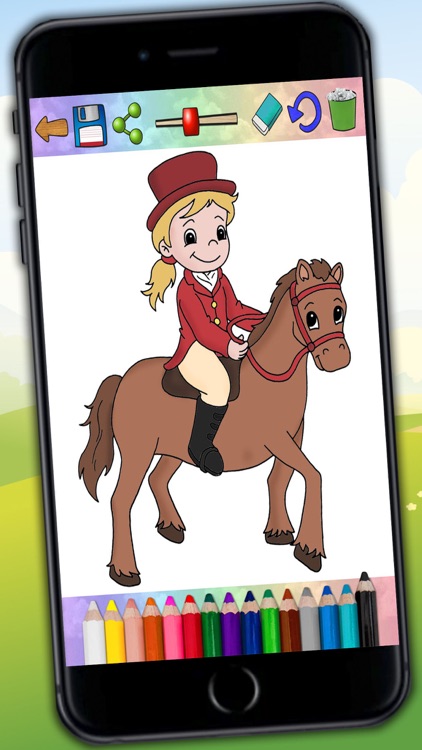 Horses Coloring Book Game