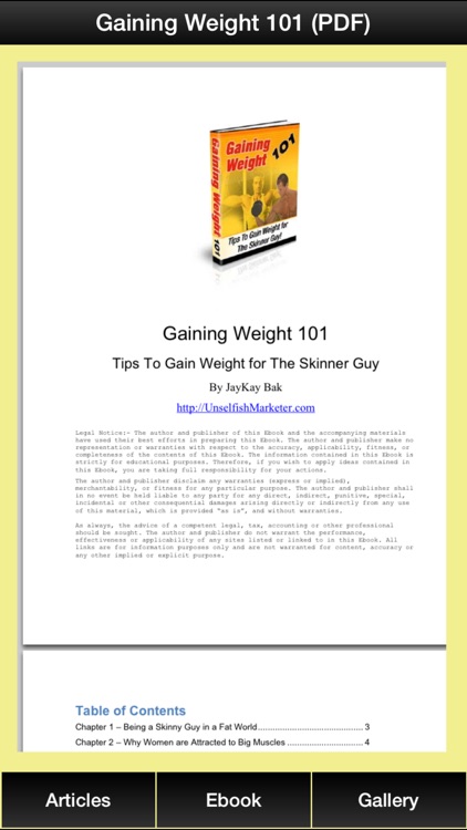 Gain Weight Guide - The Guide To Building Muscles for The Skinny Guy! screenshot-3