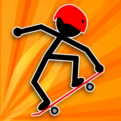 Stickman Hoverboard Rider Hero Icon