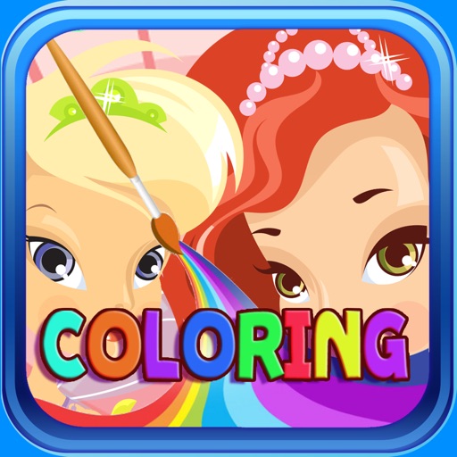 Coloring Page For Girls Princess Edition Icon