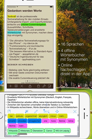 Textkraft Pocket Lite - Write text, research, correct & share screenshot 2