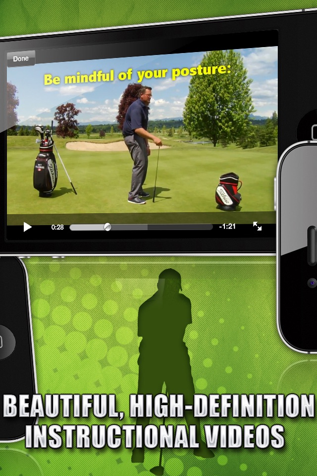 Golf Swing Coach HD FREE - Tips to improve putting, drive, tee-off, time screenshot 4