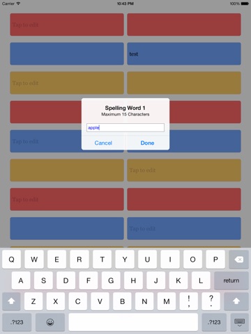 My iSpelling Test for iPad screenshot 2
