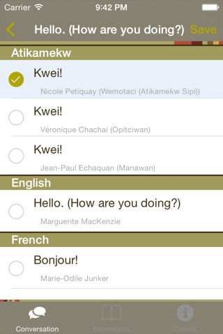 Conversation en atikamekw screenshot 4