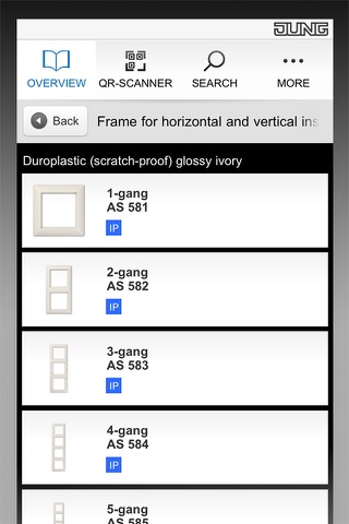 JUNG Catalogue App including QR Code Scanner screenshot 4