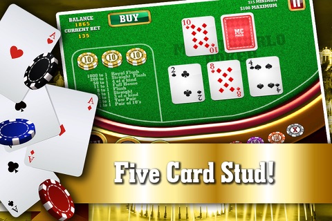 Monte Carlo Poker PRO - VIP High Rank 5 Card Casino Game screenshot 3