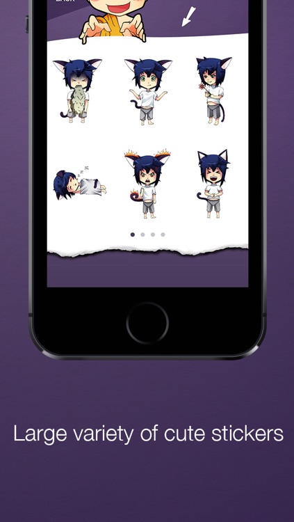 Anime stickers: emoji, emoticon & chibis for chatting screenshot-4