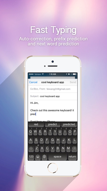 OneKeyboard - colorful and fast custom autocomplete keyboard screenshot-4