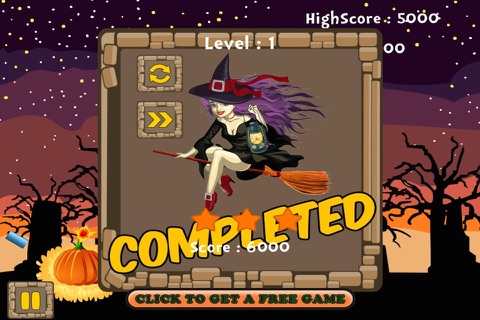 Pumpkin Bomb And Blast Strategy Game - Little Witch Halloween Arcade screenshot 2