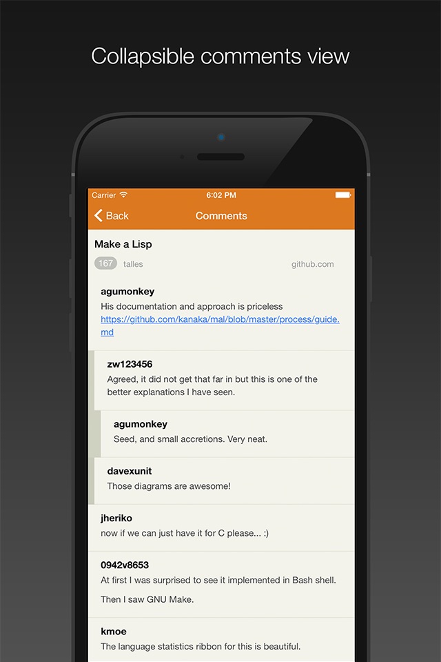 Hacker News by Reapp screenshot 2