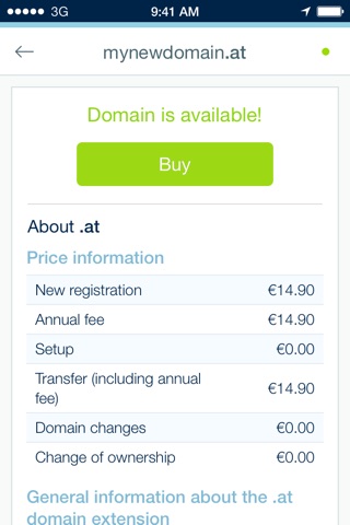 easyname Domaincheck & WHOIS screenshot 2