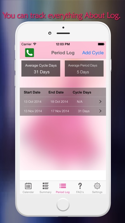 Period Tracker Logs  (Fertility & Period Calendar and Ovulation tracker) screenshot-3