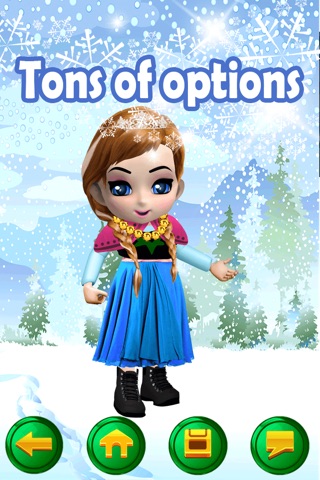 Dress Up and Make My Own Little Snow Princess Game Advert Free For Girls screenshot 2