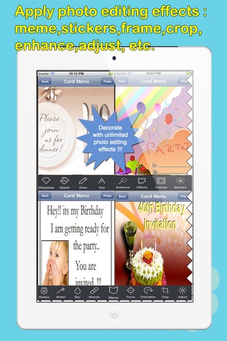 Ultimate Invitation eCards.Customise and Send Invitation eCards with Pre-loaded Templates, Pre-Written Messages, Emails and Social Media screenshot 3