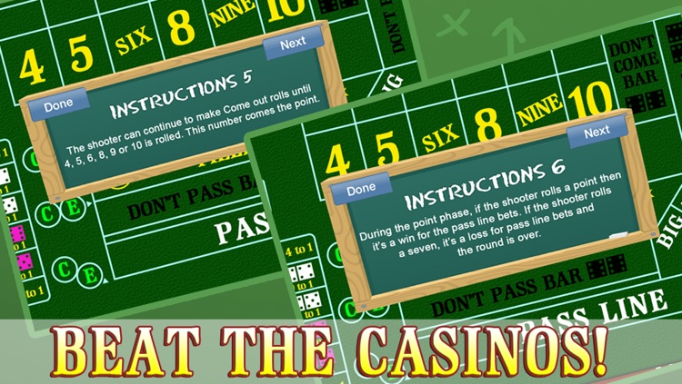 ```Craps School``` - Learn How To Play Craps with Dice Game Simulator screenshot-3