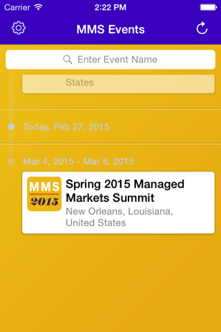 MMS Events screenshot 2
