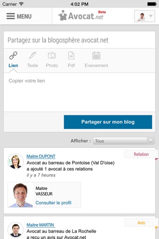 Avocat.net screenshot 2