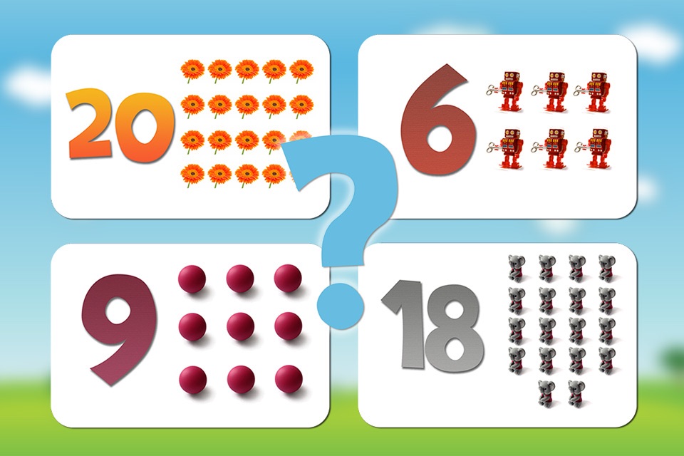 Numbers game 1 to 20 flashcards screenshot 4