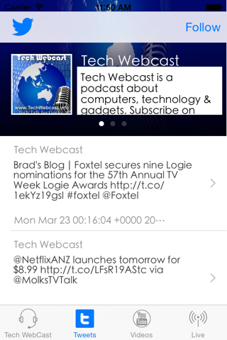 Tech WebCast screenshot 3