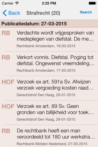 Rechtspraak screenshot 2