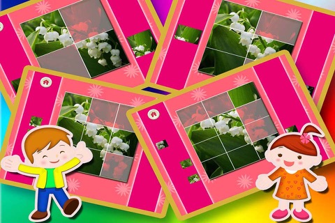 ABC宝宝拼图大巴士免费游戏大全 -  我的秘密的魔力花海世界小孩幼儿园花卉拼图 screenshot 4