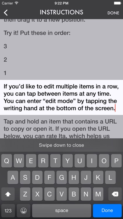 Ita — A List-Making App