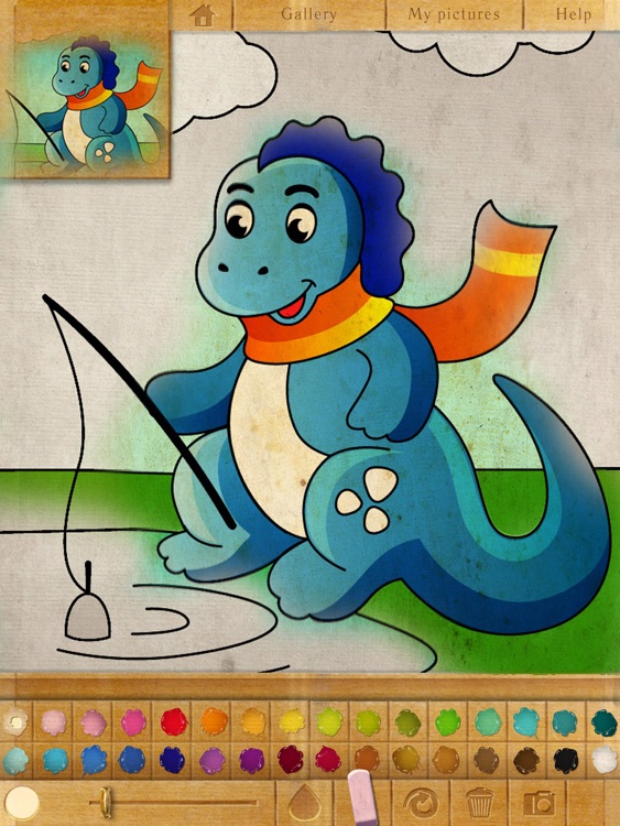 Coloring book. Dino baby