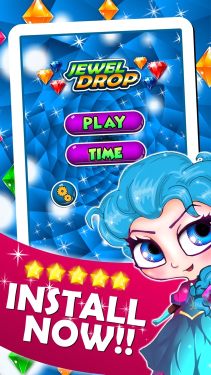 Jewel's Drop Match-3 - diamond game and kids digger's mania hd free screenshot-3